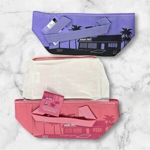 Trader Joe's Purple and Pink Mini Insulated Tote Bags New With Tags